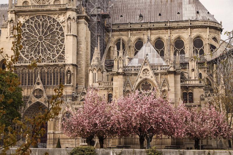 La croix de la cathédrale Notre Dame de Paris durant l'incendie, un moment poignant